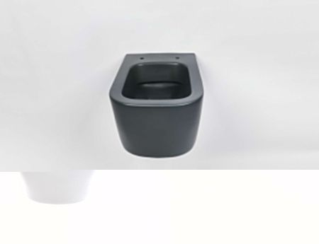 Чаша унитаза подвесная Galassia Meg11Pro 5486NEMT цвет черный без сиденья безободковая душевой смыв