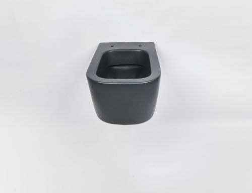 Чаша унитаза подвесная Galassia Meg11Pro 5486NEMT цвет черный матовый без сиденья безободковая душевой смыв - фото 3