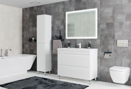 Тумба под раковину Corozo Юрма SD-00001634 100х40 напольная цвет белый