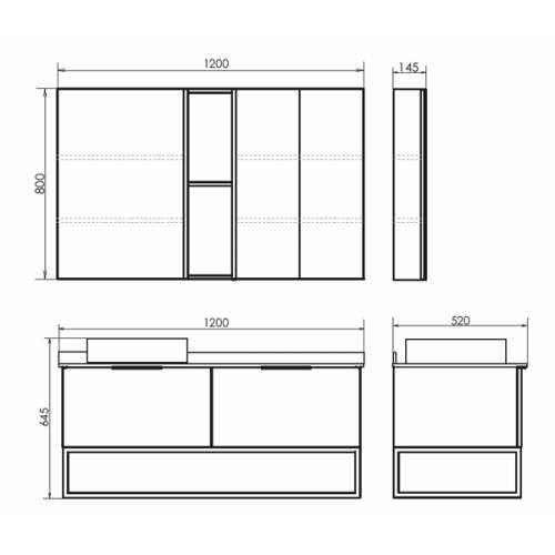 Тумба с раковиной Comforty 00-00008905CF 120x52x64,5 - фото 2