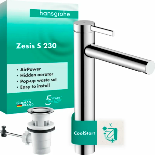 Смеситель Hansgrohe Zesis S 74730000 на раковину хром - фото 3