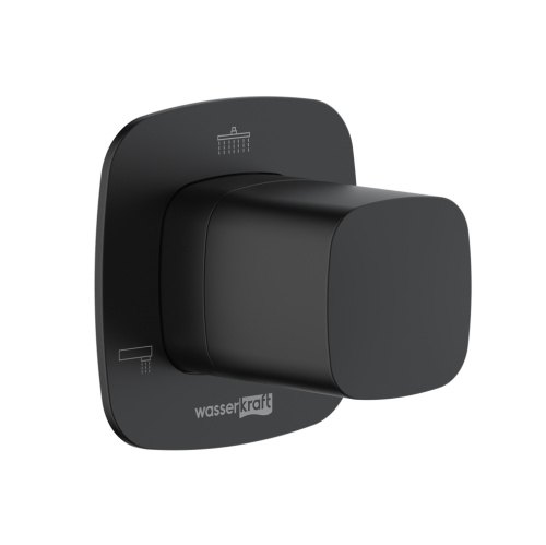 Переключатель на 3 выхода WasserKRAFT Nuthe 9100 A265 встраиваемый черный - фото 2
