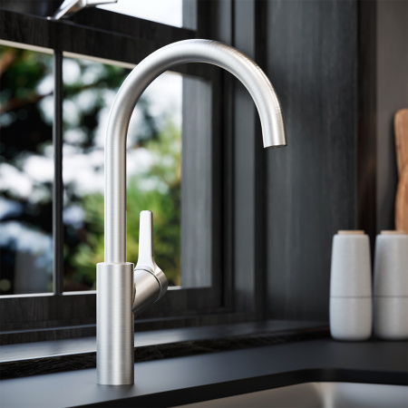 Смеситель для кухни Damixa Eclipse 310720400 на раковину/на столешницу никель без термостата