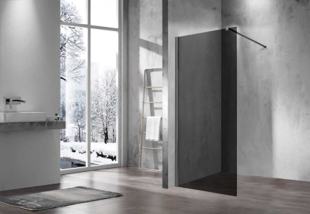 Душевая перегородка Vincea Walk in VSW-1H120CGGM 120х200 стекло тонированное профиль вороненая сталь