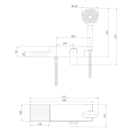 Смеситель для душа LeMark Unibox LM6903CW настенный хром - фото 2
