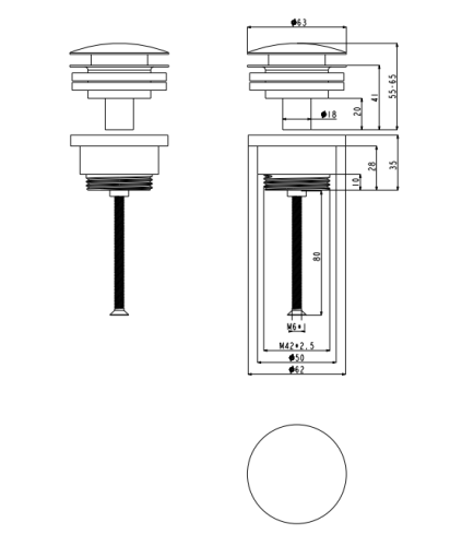 Донный клапан для раковины Grocenberg GB106NK - фото 2