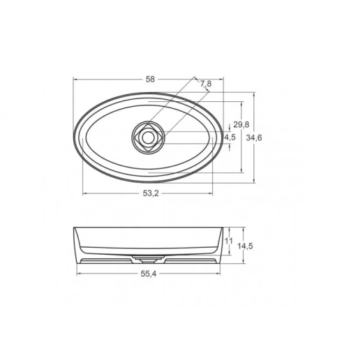 Раковина Riho OVAL 58 см W025001105 накладная цвет белый - фото 2