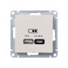 Розетка A + тип-C 45W Systeme Electric AtlasDesign (АтласДесигн) ATN000229