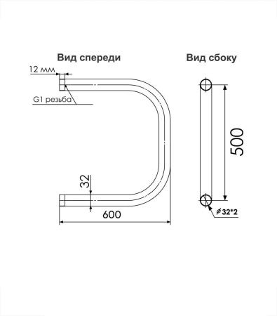 Полотенцесушитель водяной Indigo P PW50-60 60х55 хром