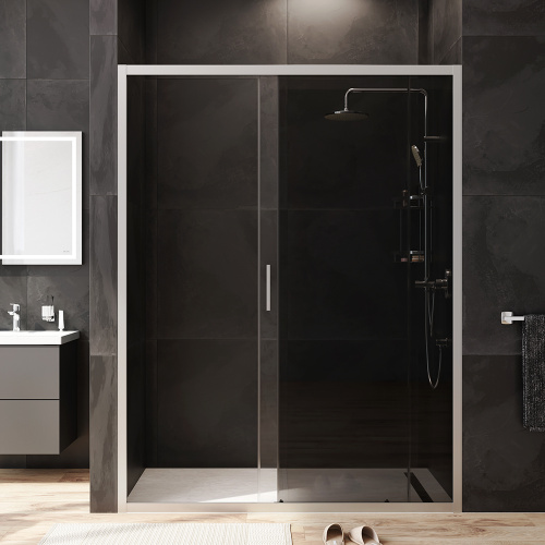 Душевая дверь Am.Pm Gem W90G-150-1-195MG 150х195 стекло прозрачное профиль хром матовый - фото 4