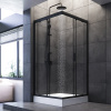 Душевой уголок Am.Pm Gem W90G-403-090BT 90х90 стекло прозрачное профиль черный матовый без поддона