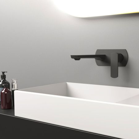 Смеситель для раковины Vincea Next VBFW-1N1MB встраиваемый в стену черный