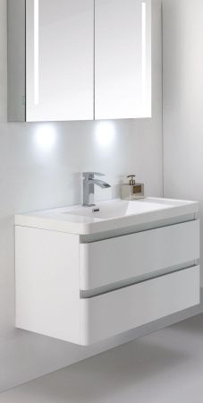 Тумба с раковиной Parly Gucci Gucci100 100х50 подвесная цвет белый