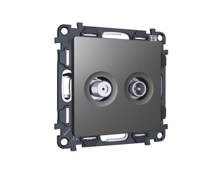 Комплект механизма розетки TV оконечной + SAT 5-862MHz 3.5dB/950-2150MHz 3.5dB Ambrella Volt MA MA663310