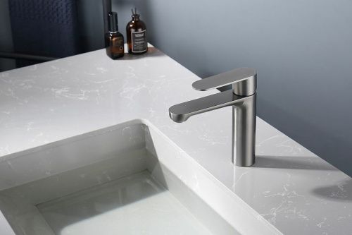 Смеситель Splenka S222 S222.10.09 на раковину серый - фото 2