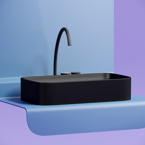 Раковина Ceramica Nova ELEMENT 71 см CN6054MB накладная цвет черный матовый - фото 5