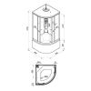 Душевая кабина Тритон Лайт Щ0000061838 90х90 четверть круга с крышей ориентация универсальная