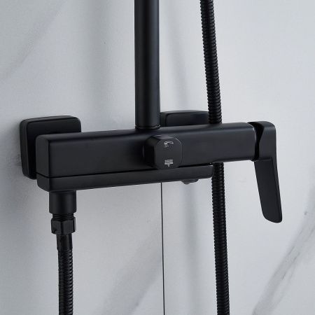 Душевая стойка Raffine F3699H настенная цвет черный