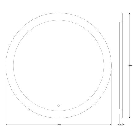 Зеркало с подсветкой Evoform Ledshine BY 2627 100х100 подвесное