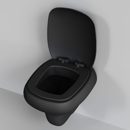 Чаша унитаза подвесная Ambassador Diamond 123T20201R цвет черный без сиденья каскадный смыв