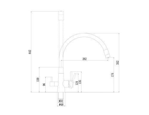 Смеситель для кухни Fmark FS1062-W на мойку белый - фото 2