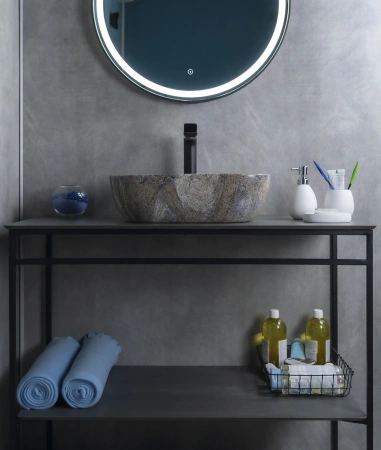 Раковина керамическая Gid Geométrico 54474 50х30 накладная цвет многоцветный без отверстий под смеситель