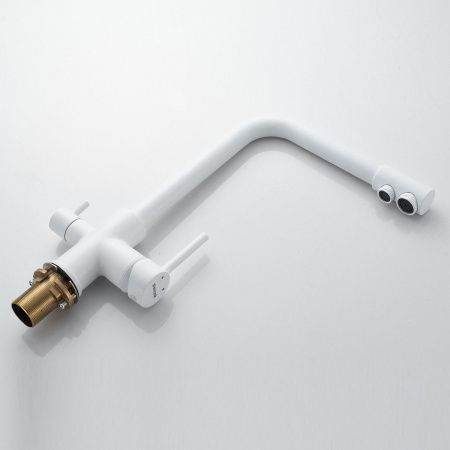 Смеситель для кухни Shevanik S328C на мойку белый