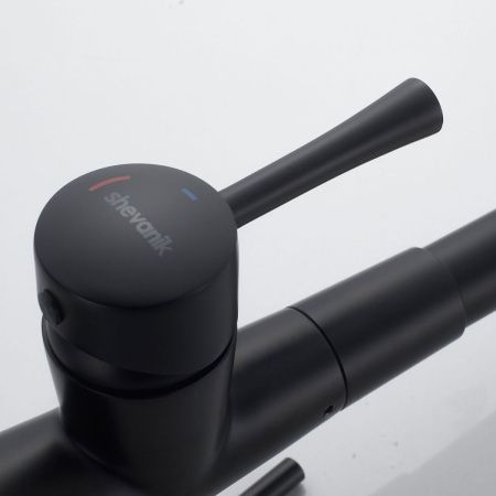 Смеситель для кухни Shevanik S528H на мойку черный