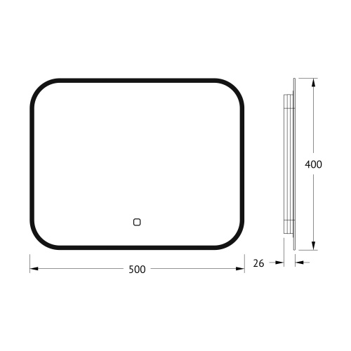 Зеркало в ванную Defesto AURA DF 2961SH 50х40 - фото 2