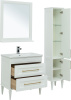 Комплект мебели: тумба с раковиной 78x47x65 + зеркало Aquanet Бостон М 00281193 напольный/подвесной цвет белый