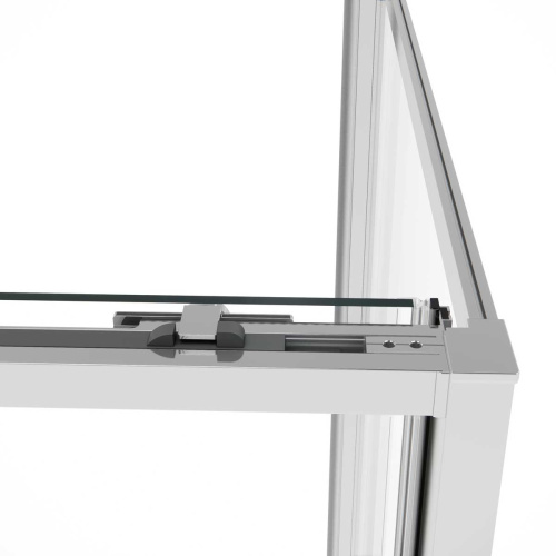 Душевой уголок Vincea Slim Soft VSR-1SS1014CL 140х100 стекло прозрачное профиль хром глянцевый - фото 3