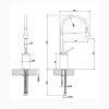 Смеситель Gessi Goccia 33604#031 на раковину хром