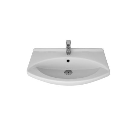 Раковина керамическая Dreja Laguna 192529 70х40 подвесная цвет белый 1 отверстие под смеситель