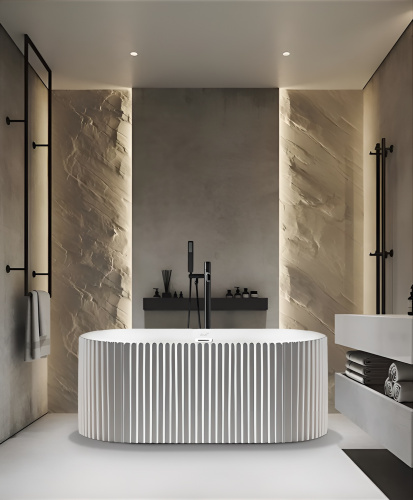Ванна акриловая Cerutti SPA CT9330 170х75 отдельностоящая овальная - фото 2