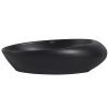 Раковина из сантехнического фаянса Abber BEQUEM AC2107MB 50х30 накладная цвет черный без отверстий под смеситель