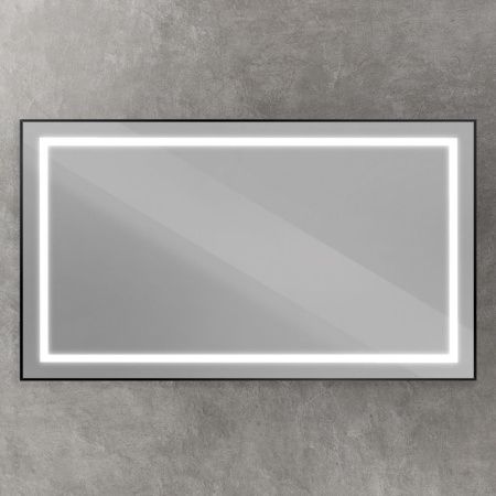 Зеркало с подсветкой BelBagno Kraft SPC-KRAFT-1400-800-SENS-NERO 140х80 подвесное