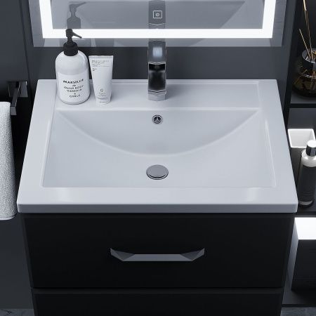 Раковина из искусственного камня Uperwood Foster 291020340 60х40 полувстраиваемая цвет белый