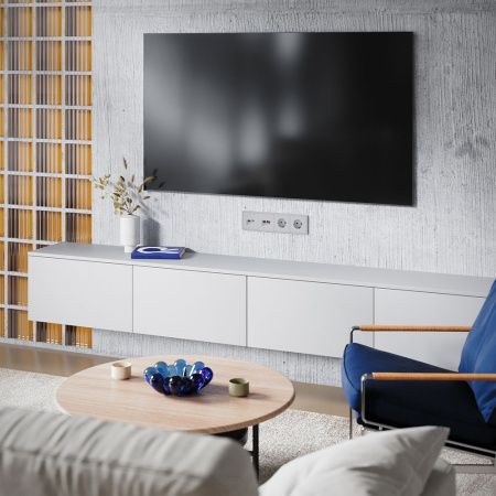Накладка для розетки TV+RJ45 кат. 6 VOLTUM S70 VLS002716
