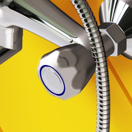 Смеситель для ванны и душа Dorff Modern D7095000 настенный хром