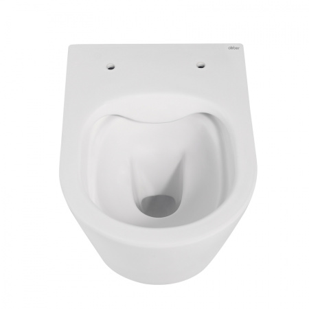 Унитаз подвесной Abber Bequem AC1102MW белый матовый с сиденьем микролифт безободковый каскадный смыв
