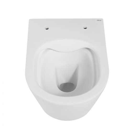 Унитаз подвесной Abber Bequem AC1102MW белый матовый с сиденьем микролифт безободковый каскадный смыв - фото 5