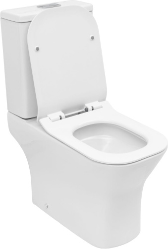 Унитаз напольный с бачком Logan 00342802 белый с сиденьем микролифт безободковый смыв торнадо - фото 5