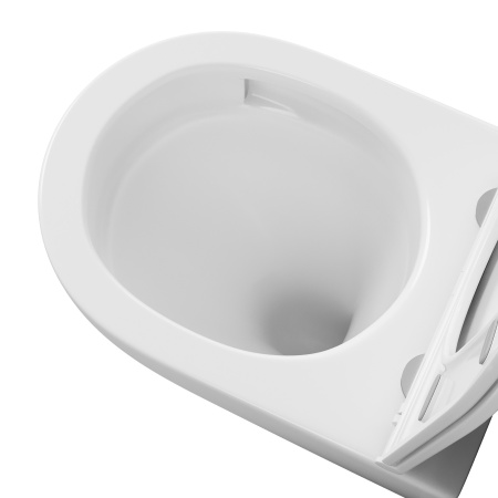 Унитаз подвесной Grossman Торнадо GR-4457SQ белый с сиденьем микролифт безободковый смыв торнадо