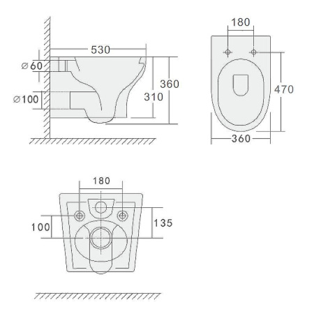 Унитаз подвесной Boheme Fiore 978-SET-MW цвет белый матовый с сиденьем микролифт безободковый смыв торнадо