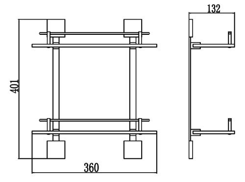 Полка в ванную комнату Savol S-06522C - фото 3