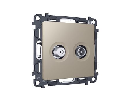 Комплект механизма розетки TV оконечной + SAT 5-862MHz 3.5dB/950-2150MHz 3.5dB Ambrella Volt MA MA373310