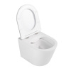 Унитаз подвесной Abber Bequem AC1102MW белый матовый с сиденьем микролифт безободковый каскадный смыв