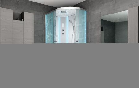 Душевая кабина AvaCan EM3012LLED 120х90 асимметричная с крышей ориентация левая
