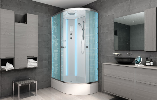 Душевая кабина AvaCan EM2712LLED 120х80 асимметричная с крышей - фото 3