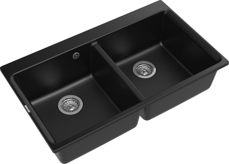 Кухонная мойка Rivelato AXEL X-90-2D nero 85х50 цвет черный